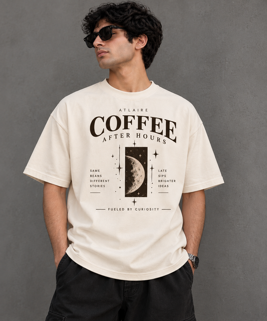 ATLAIRE Coffee After Hours Tee | Oversized Vintage Graphic T-Shirt