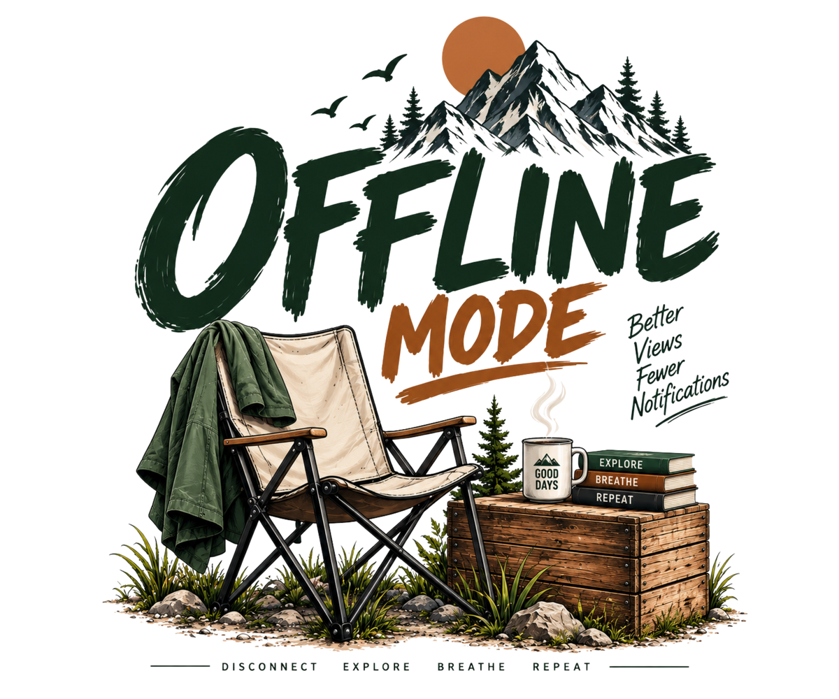 Offline Mode Oversized T-Shirt | 240 GSM Premium Cotton | Unisex Streetwear Tee
